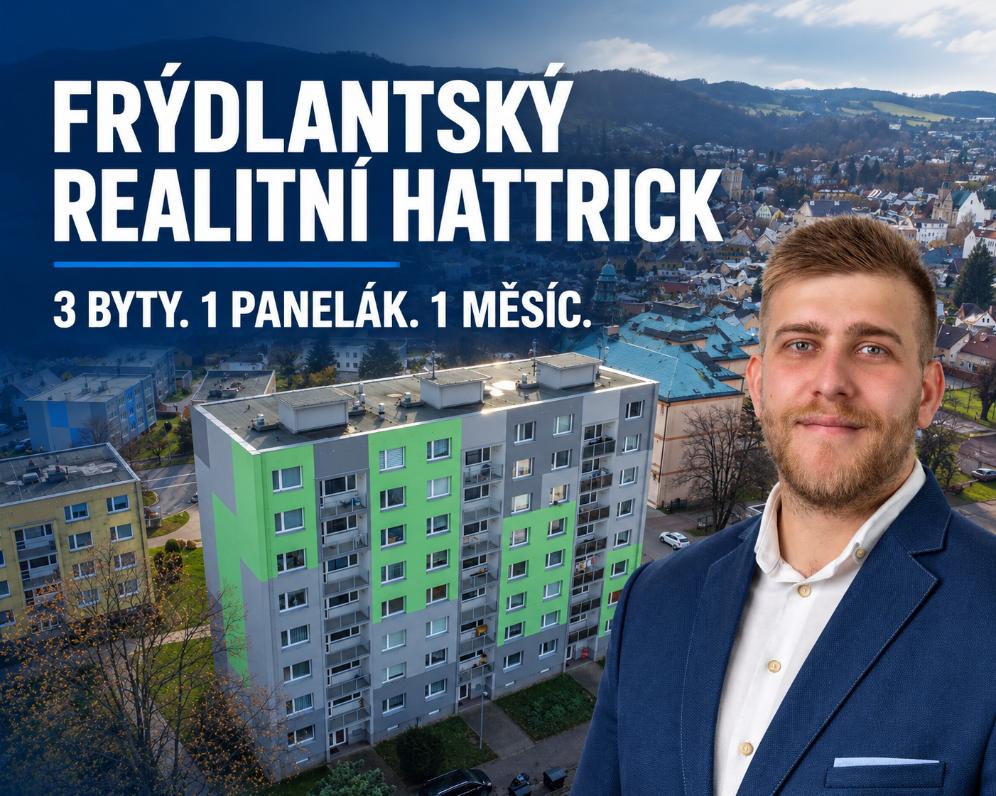 Frýdlantský realitní hattrick. Tři byty v jednom paneláku během jediného měsíce