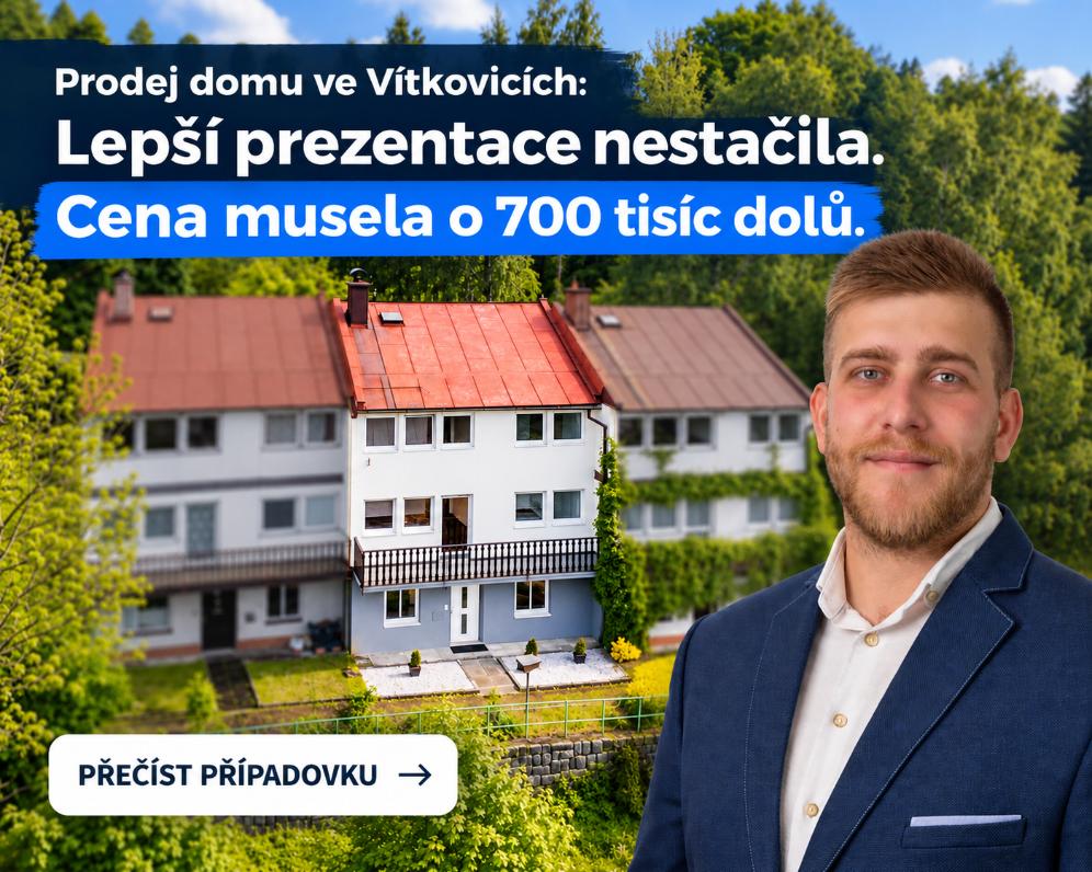 Prodej domu ve Vítkovicích: lepší prezentace nestačila. Cena musela o 700 tisíc dolů
